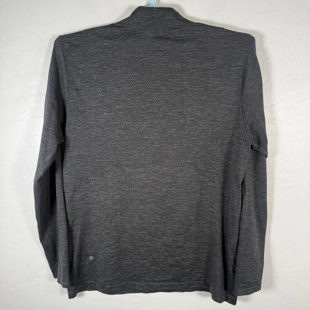 Lululemon Metal Vent Tech 1/2 Zip Mens XL Black Heathered Pullover Running Shirt - Picture 3 of 8